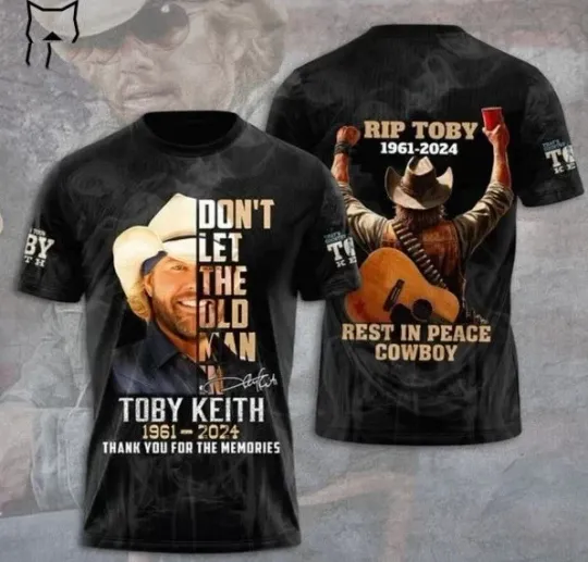 Toby Keith 1961-2024 Thank You 3D T-Shirt