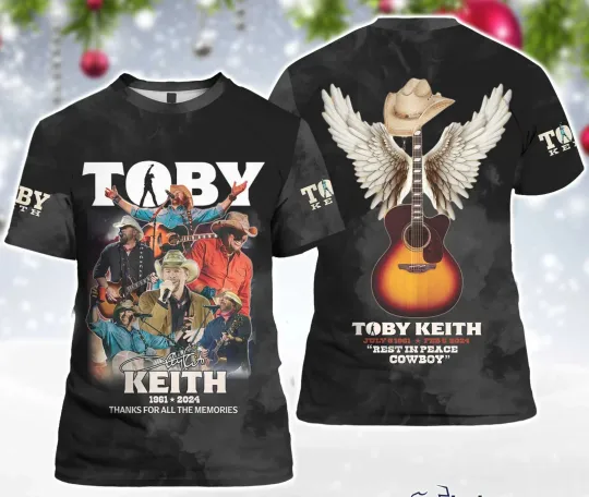 Toby Keith 1961-2024 RIP Cowboy Thank You For All The Memories 3D Shirt