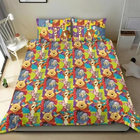 Discover Cute Pooh Bear And Friends Winnie The Pooh Bedding Set, Bedroom Decoration
