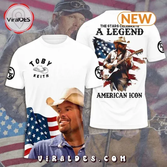 A Legend Toby Keith American Icon 3D T-shirt Full size