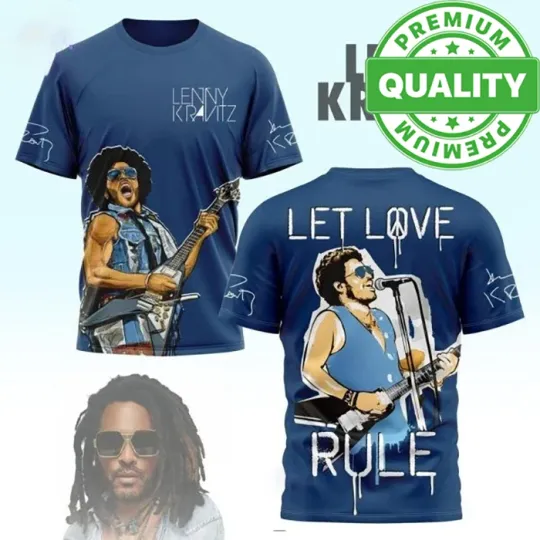 Discover Lenny Kravitz Let Love Rule 3D AOP Shirt Unisex Polyester S-5XL 1H0969
