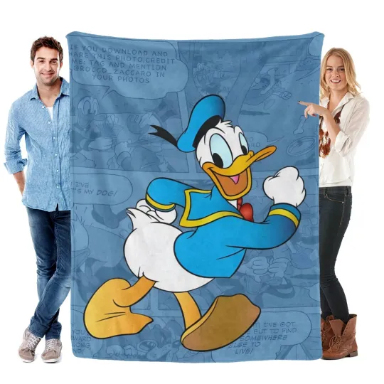 Discover Disney Donald Duck Fleece Bed Blanket Gift For Friends, Kids