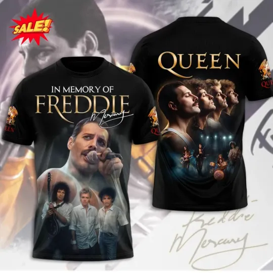 Discover Fredie Mercury x Queen Band 3D Shirt S-5XL