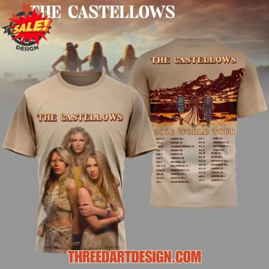 Discover The Castelows 2026 Wolrd Tour 3D T-Shirt S-5XL