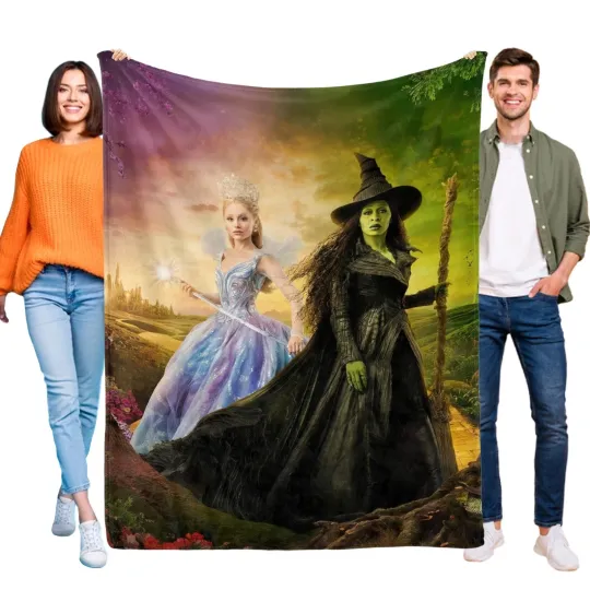 Discover Disney Wicked For Good Fleece Bed Blanket Gift For Friends, Kids V5