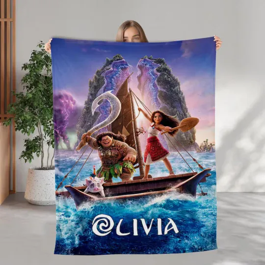 Discover Personalized Disney Moana Maui Bed Blanket Gift For Friends, Kids