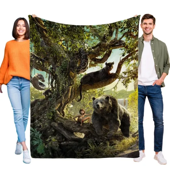 Discover Disney The Jungle Book Fleece Bed Blanket Gift For Friends, Kids V2