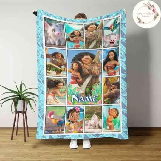 Discover Personalized Disney Moana Blanket Gift For Friends, Kids