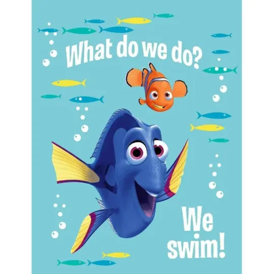 Discover Disney Finding Dory Blanket Disneyland Fleece Blanket
