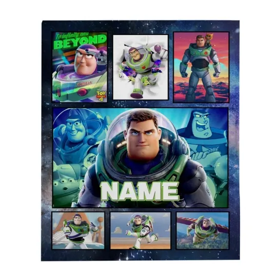 Discover Personalized Disney Toy Story Buzz Lightyear Movie Cozy Fleece Blanket
