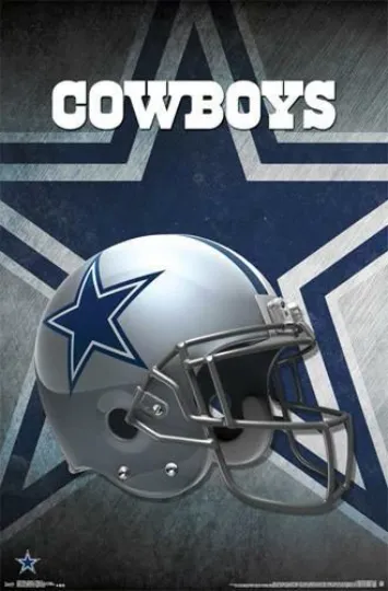 Dallas Cowboys Official Football Team Logo Helmet Poster