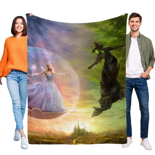 Discover Disney Wicked For Good Fleece Bed Blanket Gift For Friends, Kids V2