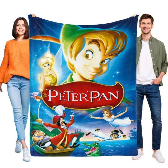 Discover Disney Peter Pan Fleece Bed Blanket Gift For Friends, Kids