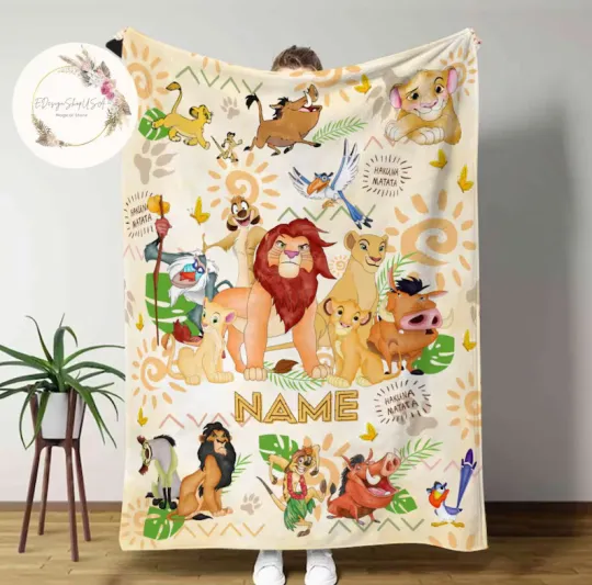 Discover Personalized Disney The Lion King Blanket Gift For Friends, Kids V2