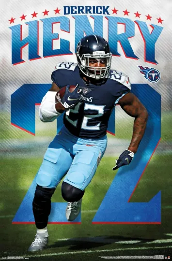 Discover Derrick Henry Tennessee Titans Football Poster Premium Matte Vertical Wall Art