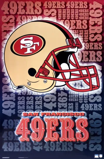 SAN FRANCISCO 49ers Official football Football Team Logo Design Wall 22x34 POSTER