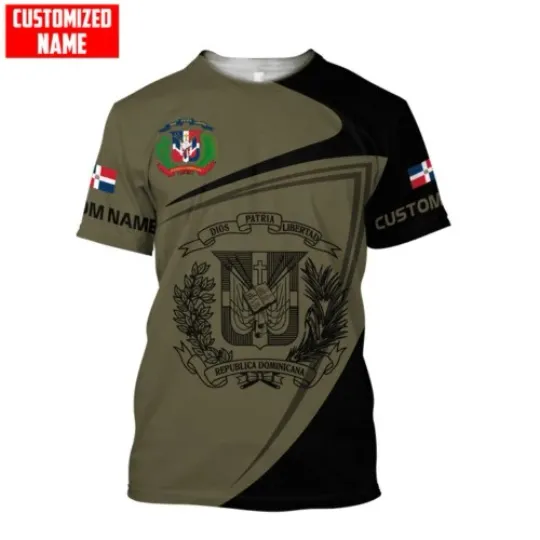 Discover Personalized Dominican Republic Flag 3D T-Shirt