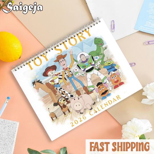 Discover Toy Story Disney Wall Calendar 2026, Friends and Office Decor, Gift for Kids
