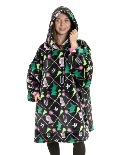 Discover Wicked Multicoloured Character Blanket Hoodie for Women