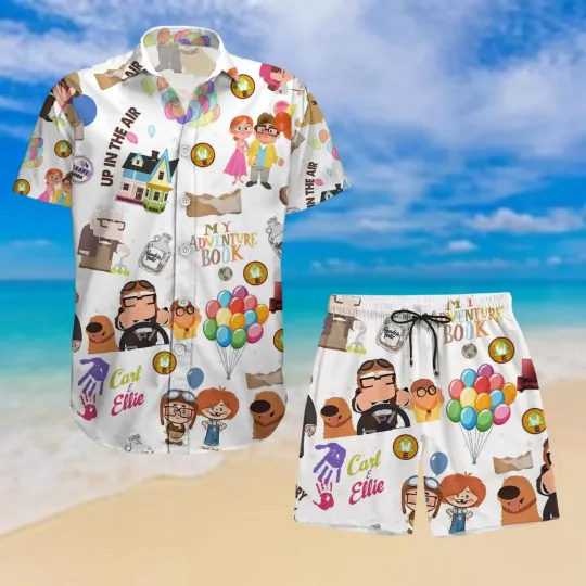 Carl And Ellie Shirt, His Carl Her Hawaiian Shirt And Short