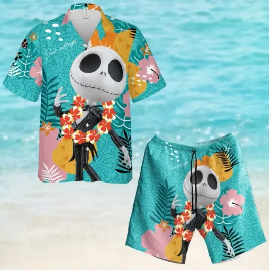 Discover Jack Skellington Hawaiian Shirt And Short