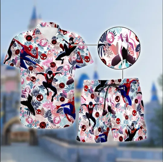 Discover Spiderman Hawaiian Shirt And Short