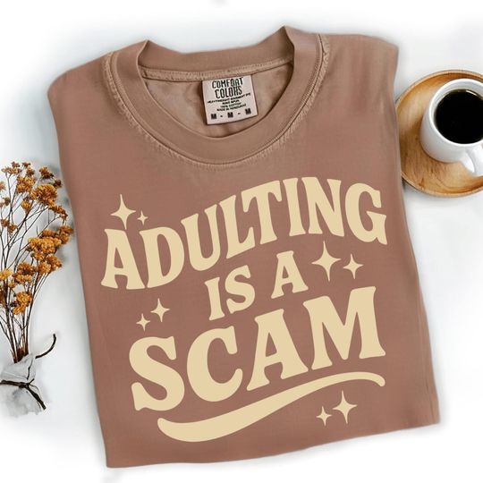 Discover Adulting Is a Scam PNG, Funny Sarcastic Sublimation, Bold Sassy Quote Shirt Design, Attitude PNG, Sarcastic Svg, Humor Digital Download