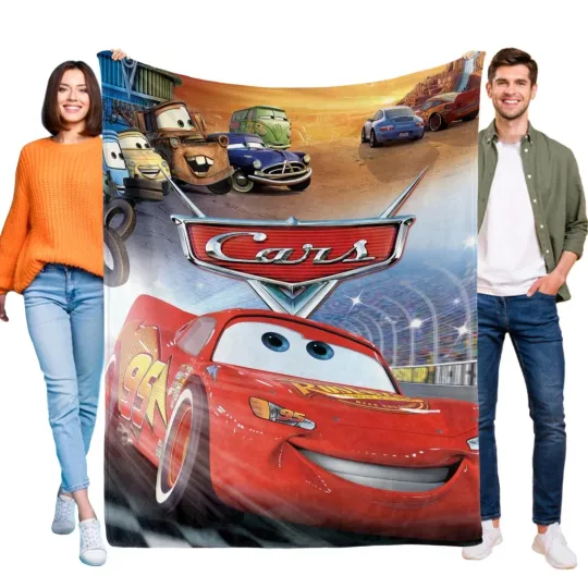 Discover Disney Cars McQueen Fleece Bed Blanket Gift For Friends, Kids V2