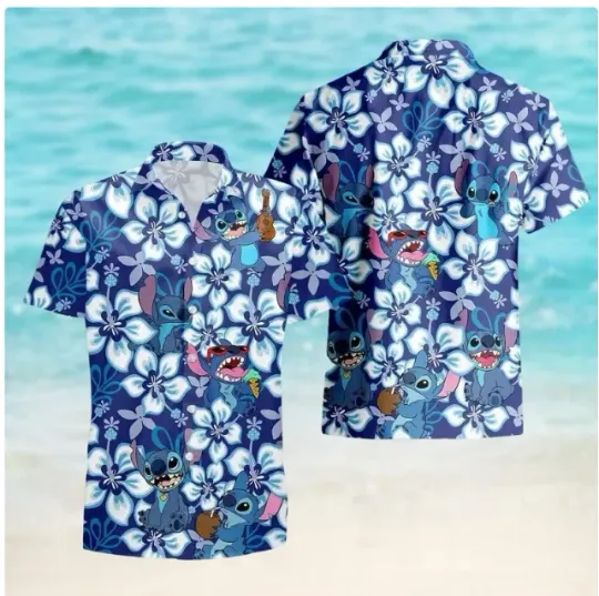 Discover Lilo And Stitch Summer Hawaiian Shirt, Gift for Men and Women