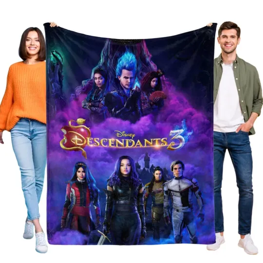 Discover Disney Descendants 3 Fleece Bed Blanket Gift For Friends, Kids