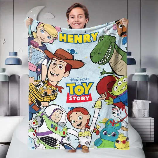 Discover Personalized Disney Toy Story Buzz Lightyear Blanket Gift For Friends, Kids