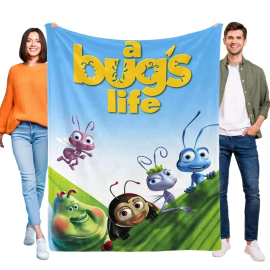 Discover Disney A Bug's Life Fleece Bed Blanket Gift For Friends, Kids