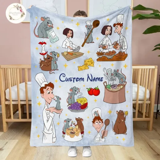 Discover Personalized Disney Pixar Ratatouille Blanket Gift For Friends, Kids