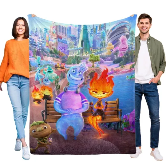 Discover Disney Elemental Fleece Bed Blanket Gift For Friends, Kids V2