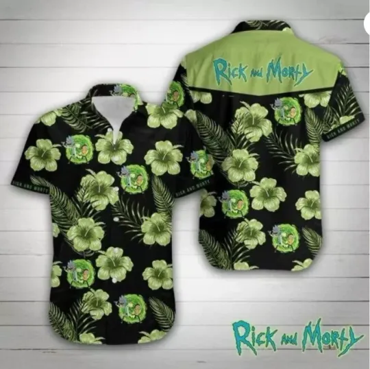 Rick And Rickandmorty Summer Hawaiian Shirt, Gift for Men and Women