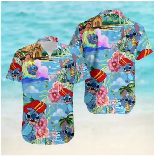 Discover Lilo And Stitch Summer Hawaiian Shirt, Gift for Men and Women