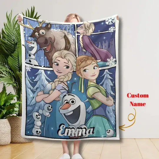 Discover Personalized Disney Frozen Princess Fleece Blanket