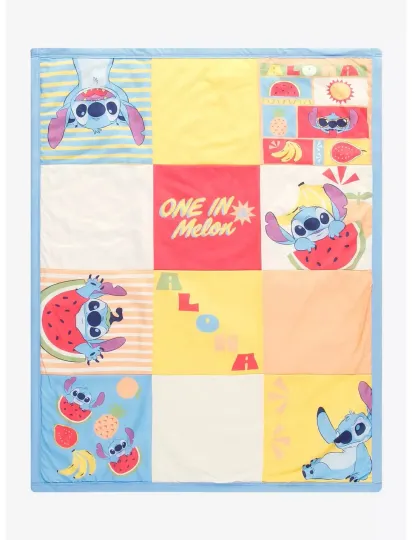Discover Disney Lilo & Stitch Watermelon Stitch Cozy Fleece Blanket