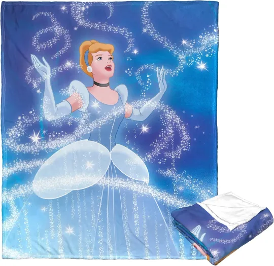 Discover Disney Cinde Princess Transformed Cozy Fleece Blanket