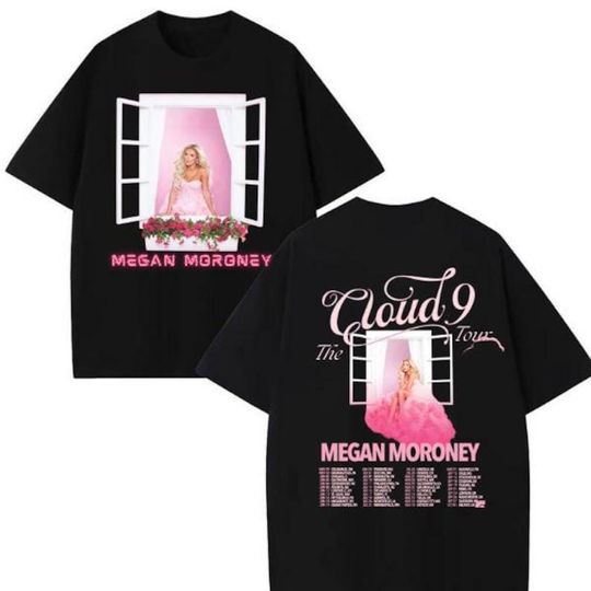 Discover Megan Moroney Cloud 9 Tour T-Shirt - Official Concert Merch | Tour Dates & Singer Graphic Tee