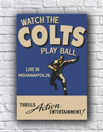 Discover Indianapolis Colts Vintage Style Vertical Poster