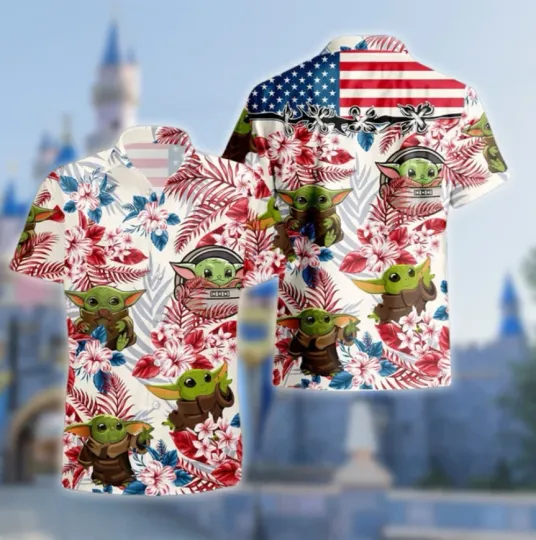 Discover Star Wars Characters America Happy July Fourth Summer Hawaiian Shirt, Gift for Men and Women