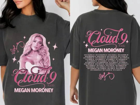 Discover Megan Moroney Cloud 9 Tour Shirt Retro Country Music Concert Tee Gift