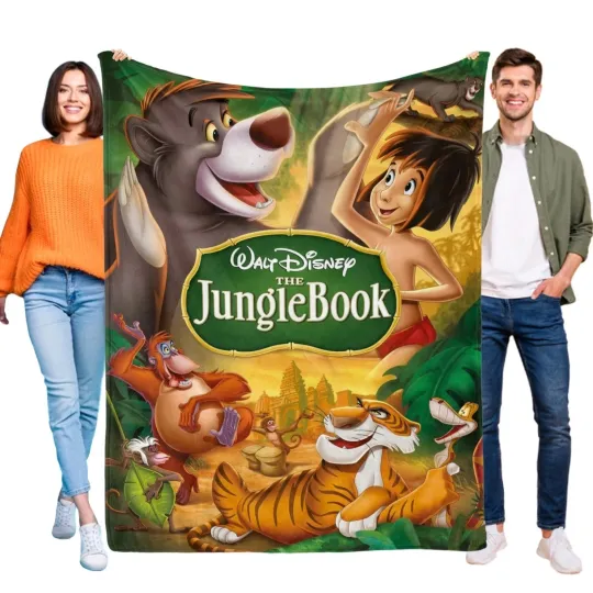 Discover Disney The Jungle Book Fleece Bed Blanket Gift For Friends, Kids V3