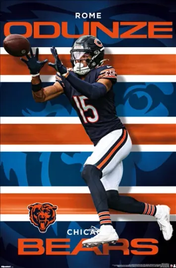ROME ODUNZE Chicago Bears Football Player Poster Vertical Wall Art
