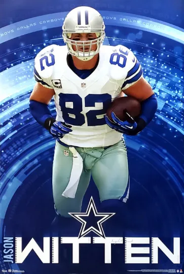 Jason Witten Dallas Cowboys Official Football Poster Vintage Vertical Matte