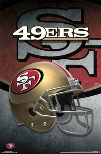 San Francisco 49ers Official Football Helmet Wall Poster