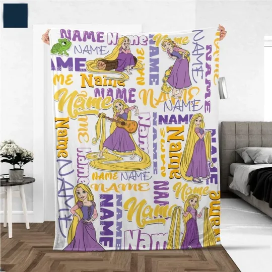 Discover Personalize Disney Rapunzel Tangled Princess Fleece Blanket