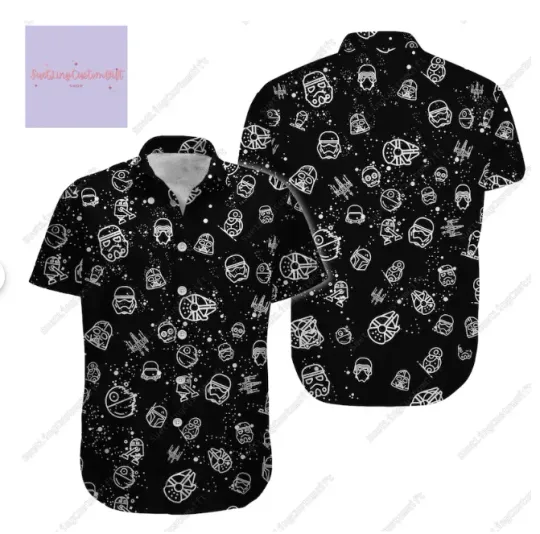 Discover Star Wars Button 3D HAWAII SHIRT HALLOWEEN GIFT CHRISTMAS GIFT BEST PRICE