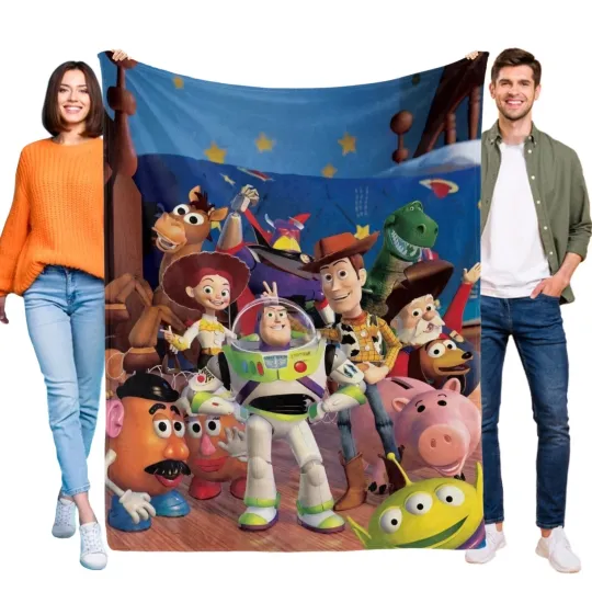 Discover Disney Toy Story Fleece Bed Blanket Gift For Friends, Kids V2